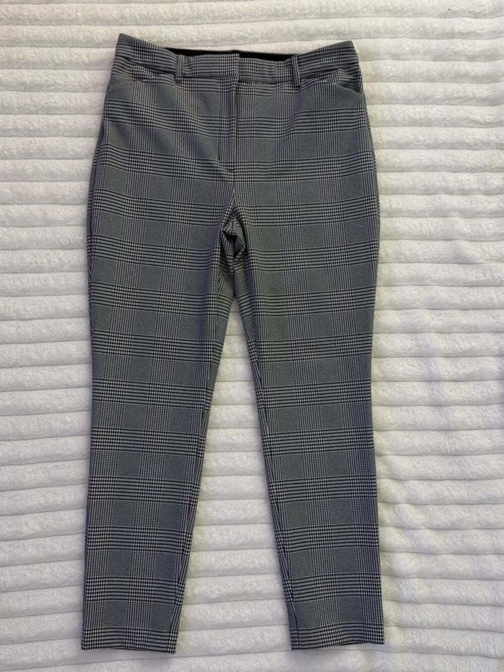 Express Editor Grey Plaid Dress Pants Size 12R